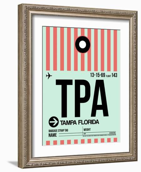 TPA Tampa Luggage Tag 1-NaxArt-Framed Art Print