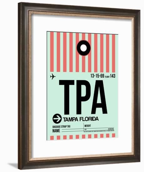 TPA Tampa Luggage Tag 1-NaxArt-Framed Art Print