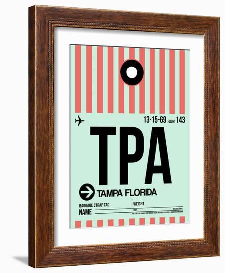 TPA Tampa Luggage Tag 1-NaxArt-Framed Art Print