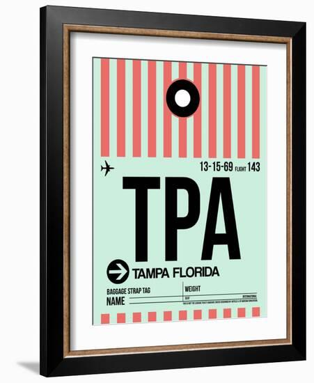 TPA Tampa Luggage Tag 1-NaxArt-Framed Art Print