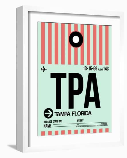 TPA Tampa Luggage Tag 1-NaxArt-Framed Art Print