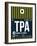 TPA Tampa Luggage Tag 2-NaxArt-Framed Art Print