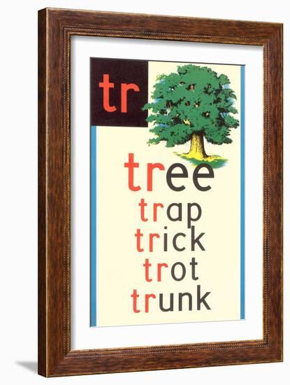 TR for Tree-null-Framed Art Print