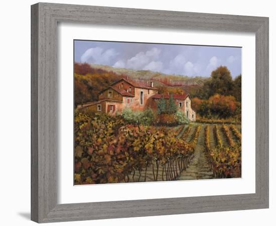 Tra Le Vigne a Montalcino-Guido Borelli-Framed Giclee Print