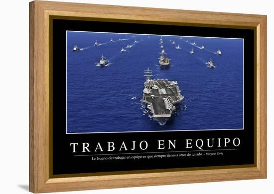 Trabajo En Equipo. Cita Inspiradora Y Póster Motivacional-null-Framed Premier Image Canvas