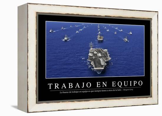 Trabajo En Equipo. Cita Inspiradora Y Póster Motivacional-null-Framed Premier Image Canvas