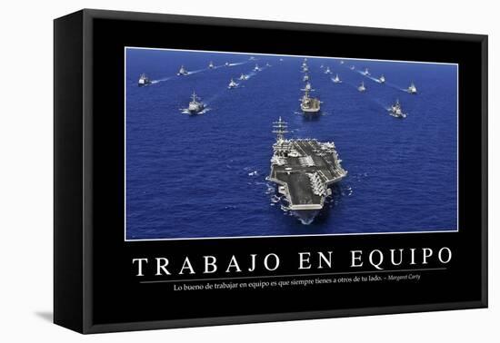 Trabajo En Equipo. Cita Inspiradora Y Póster Motivacional-null-Framed Premier Image Canvas