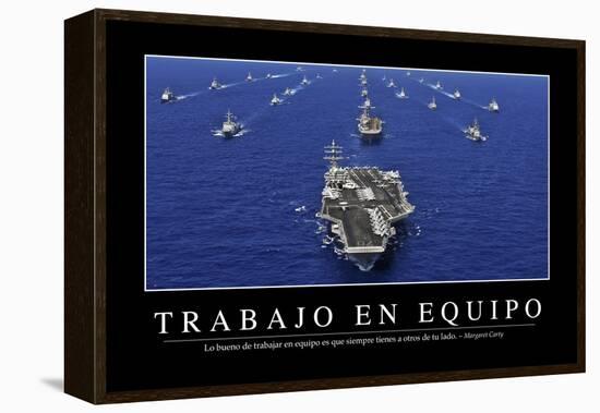 Trabajo En Equipo. Cita Inspiradora Y Póster Motivacional-null-Framed Premier Image Canvas