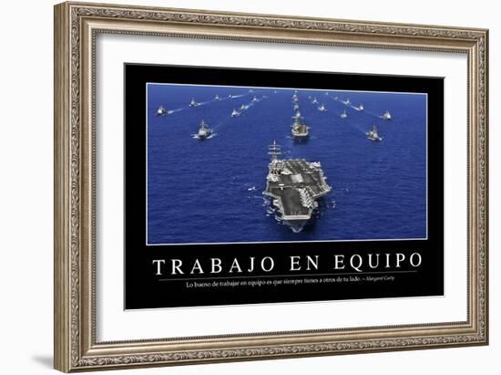 Trabajo En Equipo. Cita Inspiradora Y Póster Motivacional-null-Framed Photographic Print