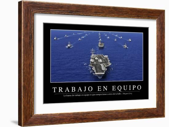 Trabajo En Equipo. Cita Inspiradora Y Póster Motivacional-null-Framed Photographic Print