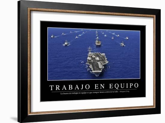 Trabajo En Equipo. Cita Inspiradora Y Póster Motivacional-null-Framed Photographic Print