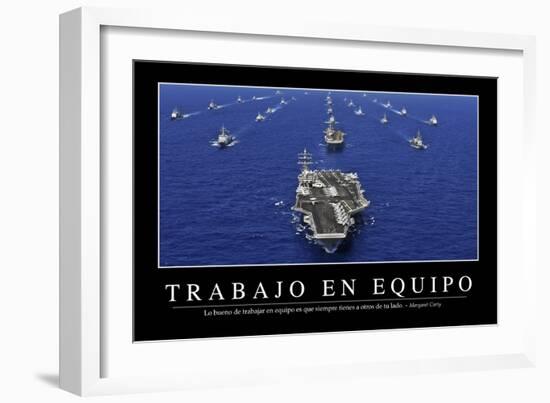 Trabajo En Equipo. Cita Inspiradora Y Póster Motivacional-null-Framed Photographic Print