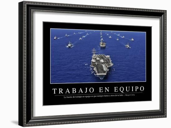 Trabajo En Equipo. Cita Inspiradora Y Póster Motivacional-null-Framed Photographic Print