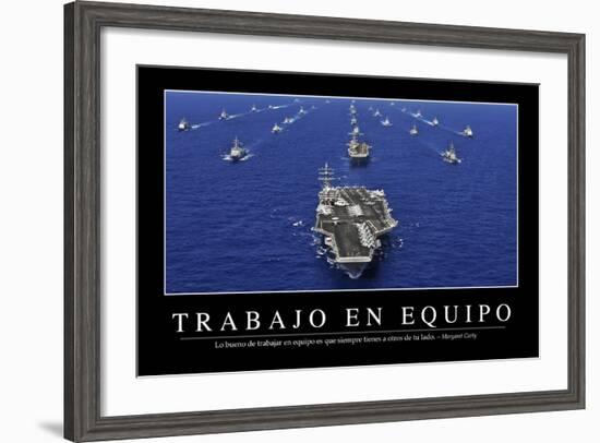 Trabajo En Equipo. Cita Inspiradora Y Póster Motivacional-null-Framed Photographic Print