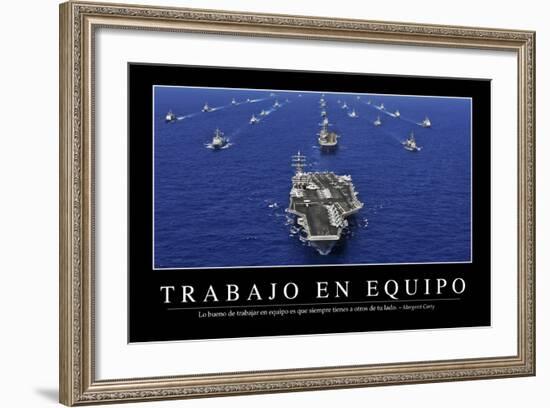 Trabajo En Equipo. Cita Inspiradora Y Póster Motivacional-null-Framed Photographic Print