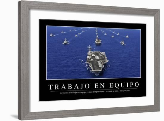 Trabajo En Equipo. Cita Inspiradora Y Póster Motivacional-null-Framed Photographic Print