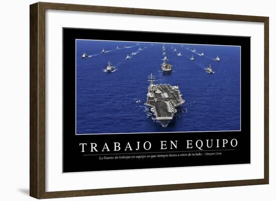 Trabajo En Equipo. Cita Inspiradora Y Póster Motivacional-null-Framed Photographic Print