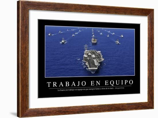 Trabajo En Equipo. Cita Inspiradora Y Póster Motivacional-null-Framed Photographic Print