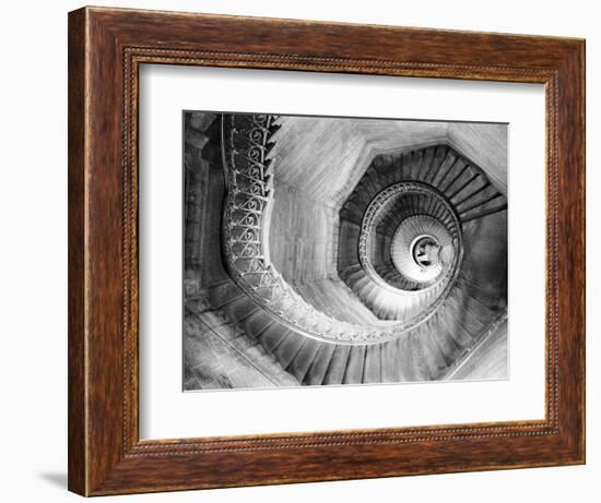 Traboule Staircase, Lyon, France-Walter Bibikow-Framed Photographic Print