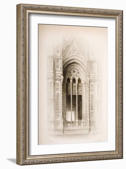 Tracery from the Campanile of Giotto, Florence, from 'The Seven Lamps of Architecture' by John…-John Ruskin-Framed Giclee Print