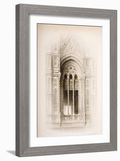 Tracery from the Campanile of Giotto, Florence, from 'The Seven Lamps of Architecture' by John…-John Ruskin-Framed Giclee Print