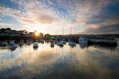 Dusk in the Harbour at Paignton, Devon England Uk-Tracey Whitefoot-Photographic Print