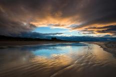Sunset on the Beach at Bamburgh, Northumberland England UK-Tracey Whitefoot-Photographic Print
