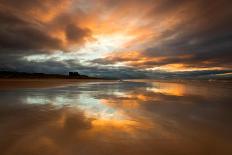Sunset on the Beach at Bamburgh, Northumberland England UK-Tracey Whitefoot-Photographic Print