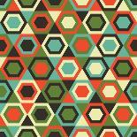 Seamless Retro Geometric Pattern-Tracie Andrews-Framed Art Print