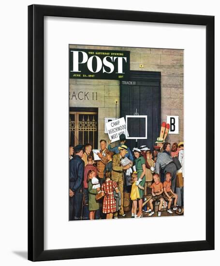 "Track 11," Saturday Evening Post Cover, June 21, 1947-Stevan Dohanos-Framed Giclee Print