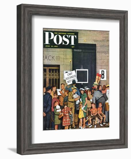 "Track 11," Saturday Evening Post Cover, June 21, 1947-Stevan Dohanos-Framed Giclee Print