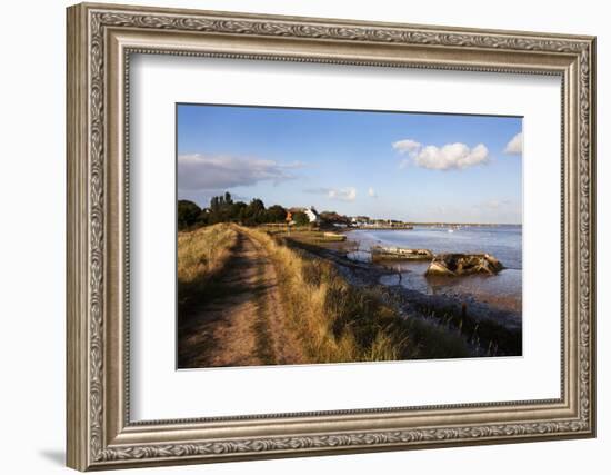 Track by the River at Orford Quay, Orford, Suffolk, England, United Kingdom, Europe-Mark Sunderland-Framed Photographic Print