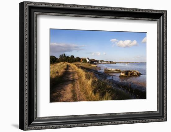 Track by the River at Orford Quay, Orford, Suffolk, England, United Kingdom, Europe-Mark Sunderland-Framed Photographic Print