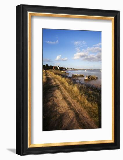 Track by the River at Orford Quay, Orford, Suffolk, England, United Kingdom, Europe-Mark Sunderland-Framed Photographic Print