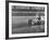 Track Record Holder Ted Tappett Circling Track With Checkered Flag After Winning-Ralph Morse-Framed Premium Photographic Print