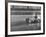 Track Record Holder Ted Tappett Circling Track With Checkered Flag After Winning-Ralph Morse-Framed Premium Photographic Print