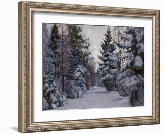 Tracks in the Snow, 1928-Stanislav Yulianovich Zhukovsky-Framed Giclee Print