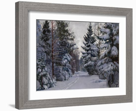 Tracks in the Snow, 1928-Stanislav Yulianovich Zhukovsky-Framed Giclee Print