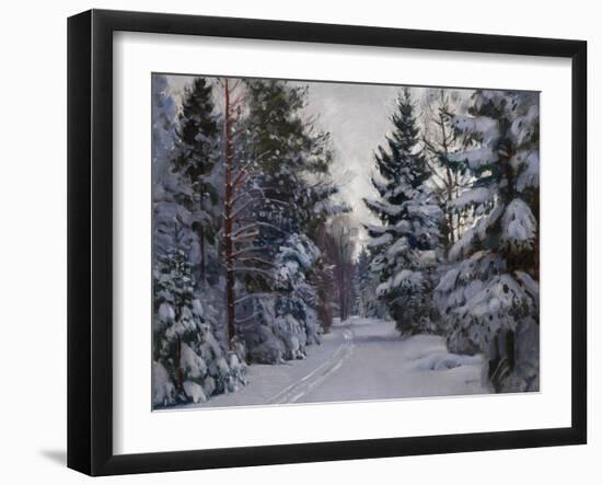 Tracks in the Snow, 1928-Stanislav Yulianovich Zhukovsky-Framed Giclee Print