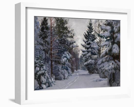 Tracks in the Snow, 1928-Stanislav Yulianovich Zhukovsky-Framed Giclee Print