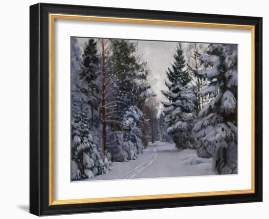 Tracks in the Snow, 1928-Stanislav Yulianovich Zhukovsky-Framed Giclee Print