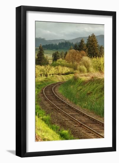 Tracks through Hood River, Oregon-Vincent James-Framed Photographic Print