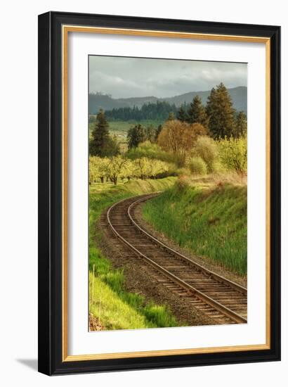 Tracks through Hood River, Oregon-Vincent James-Framed Photographic Print