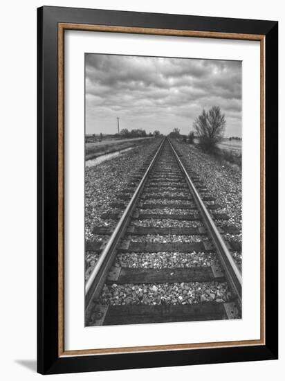 Tracks Through the Central Valley, Sacramento California-Vincent James-Framed Photographic Print