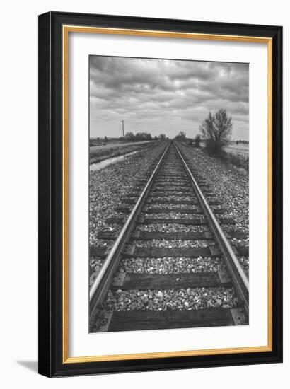 Tracks Through the Central Valley, Sacramento California-Vincent James-Framed Photographic Print