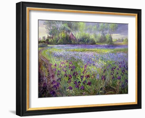 Trackway Past the Iris Field, 1991-Timothy Easton-Framed Giclee Print