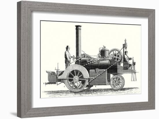 Traction Engine or Steam Car Invented by M. Lotz from Nantes-null-Framed Giclee Print