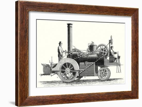 Traction Engine or Steam Car Invented by M. Lotz from Nantes-null-Framed Giclee Print