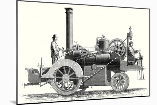 Traction Engine or Steam Car Invented by M. Lotz from Nantes-null-Mounted Giclee Print