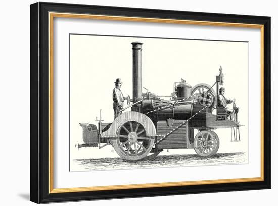 Traction Engine or Steam Car Invented by M. Lotz from Nantes-null-Framed Giclee Print